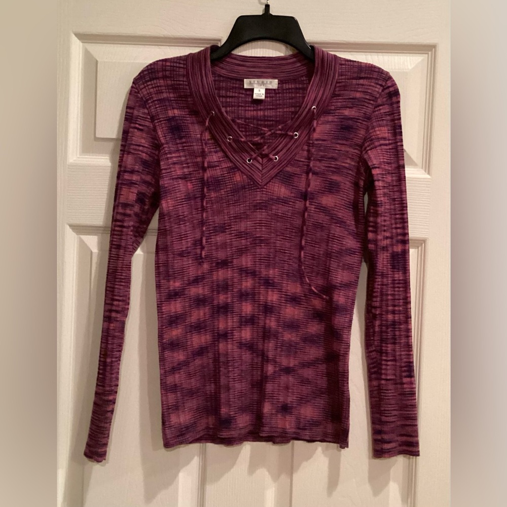 Studio by JPR Ribbed V-Neck Pullover Sweater size Small